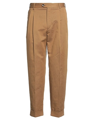 PT Torino Casual trouser Brown 60% Cotton, 40% Linen