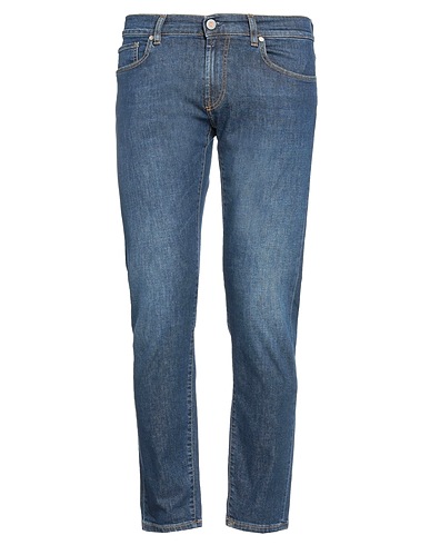 TELA GENOVA Denim trousers Blue 98% Cotton, 2% Elastane