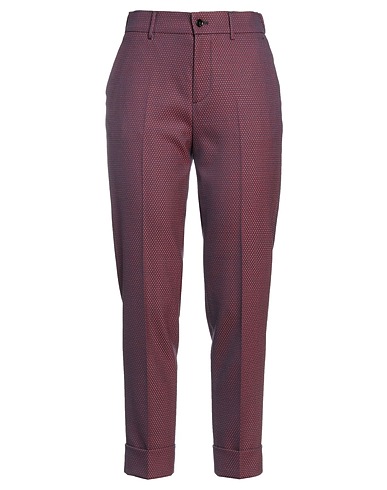 BERWICH Casual trouser Burgundy 90% Cotton, 8% Nylon, 2% Elastane