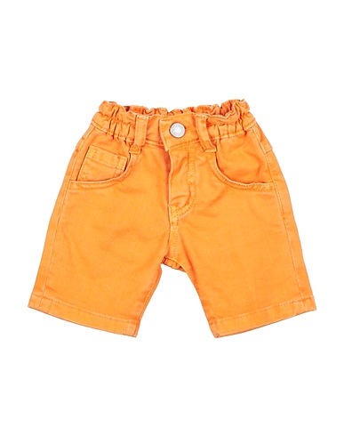 MANUELL & FRANK Denim trousers Orange 97% Cotton, 3% Elastane