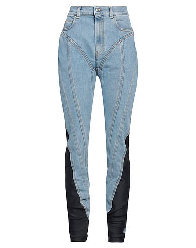 MUGLER Denim trousers 72% Cotton, 28% Elastomultiester