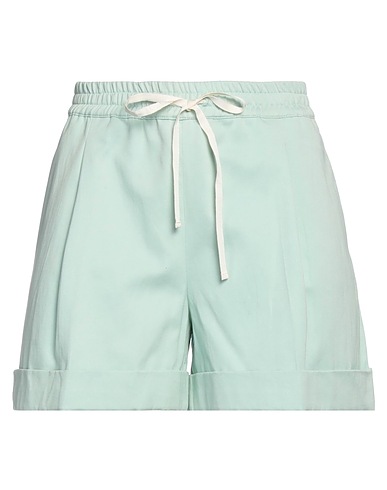 TWINSET Shorts & Bermuda Verde chiaro 84% Cotone, 16% Lino