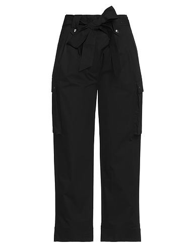 TWINSET Casual pants Black 96% Cotton, 4% Elastane