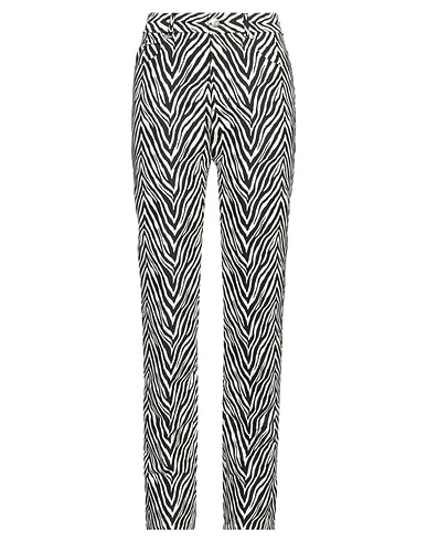 HELMUT LANG Denim trousers White 95% Cotton, 5% Silk