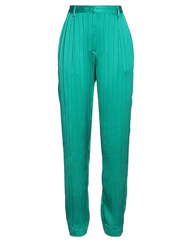 FORTE_FORTE Casual trouser Emerald green 70% Viscose, 30% Silk