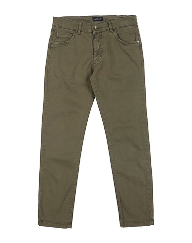 MONNALISA Casual trouser Military green 98% Cotton, 2% Elastane