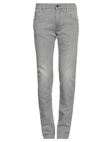 HAND PICKED Denim trousers Grey 98% Cotton, 2% Elastane