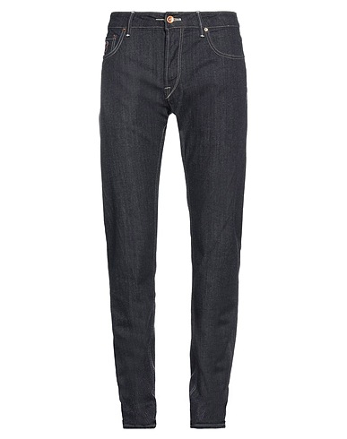 HAND PICKED Denim trousers Blue 98% Cotton, 2% Elastane