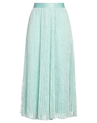 TWINSET Long skirt Light green 100% Polyester