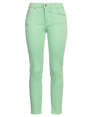SOLOTRE Denim trousers Light green 92% Cotton, 6% Elastomultiester, 2% Elastane