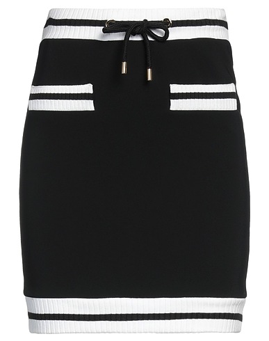 MOSCHINO Mini skirt Black 64% Triacetate, 36% Polyester, Cotton, Polyamide, Elastane