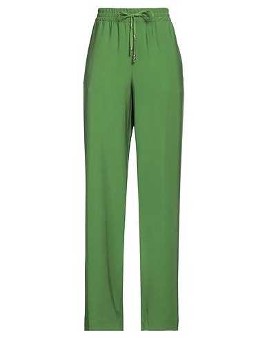 DONDUP Casual trouser Green 90% Viscose, 10% Polyester