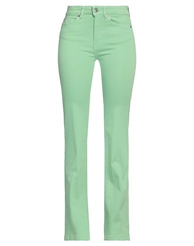 SOLOTRE Denim trousers Light green 92% Cotton, 6% Elastomultiester, 2% Elastane