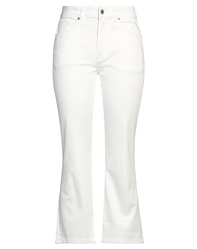 GRIFONI Bootcut Jeans White 98% Cotton, 2% Elastane