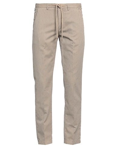 BRIGLIA 1949 Casual pants Khaki 63% Cotton, 35% Linen, 2% Elastane