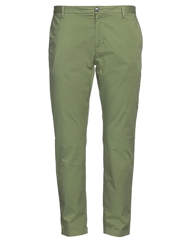 AT.P.CO Casual pants Green 97% Cotton, 3% Elastane