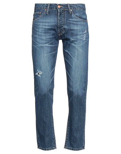DANIELE ALESSANDRINI Denim trousers Blue 100% Cotton