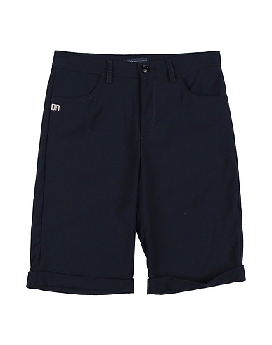DANIELE ALESSANDRINI Shorts & Bermuda Navy 68% Polyester, 20% Viscose, 10% Wool, 2% Elastane