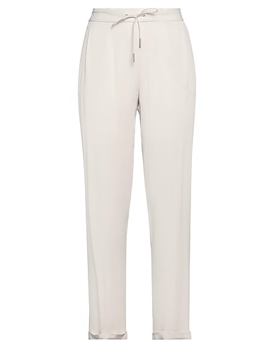 FABIANA FILIPPI Casual trouser Light grey 57% Acetate, 43% Silk