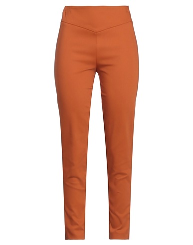 SIMONA CORSELLINI Casual pants Tan 97% Polyester, 3% Elastane