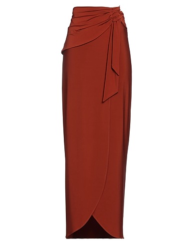 FEDERICA TOSI Maxi Skirts Brown 95% Viscose, 5% Elastane