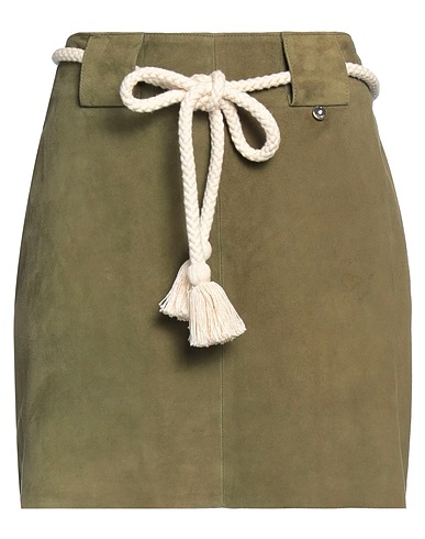 LIU •JO Mini skirt Military green 100% Goat skin