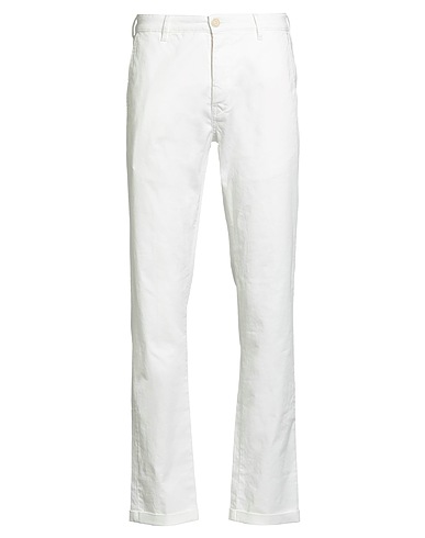 PENCE Pantalone Bianco 98% Cotone, 2% Elastan