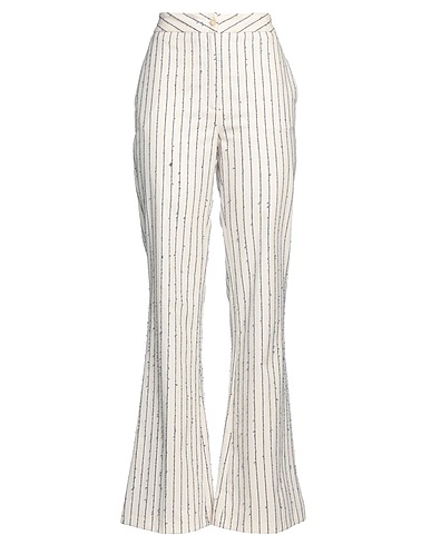 MANUEL RITZ Pantalon BIANCO 68% Coton, 24% Polyester, 8% Polyamide