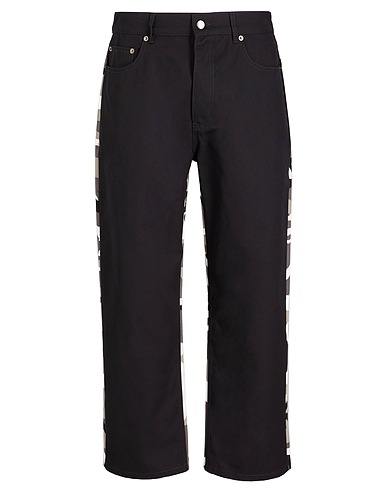8 by YOOX Jeans COTTON BICOLOR CARROT PANTS
 Schwarz 98% Baumwolle, 2% Elastan