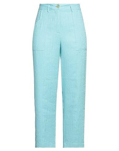 FORTE_FORTE Pantalone Turchese 64% Lino, 32% Cotone, 4% Acrilico