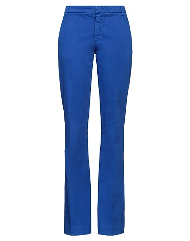 DONDUP Casual trouser Bright blue 98% Cotton, 2% Elastane