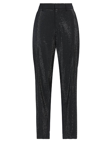 DONDUP パンツ ブラック レーヨン 90% / ポリエステル 10%