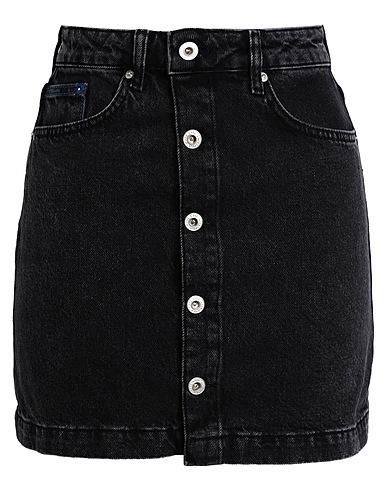 KARL LAGERFELD JEANS Denim skirt Black 100% Organic cotton