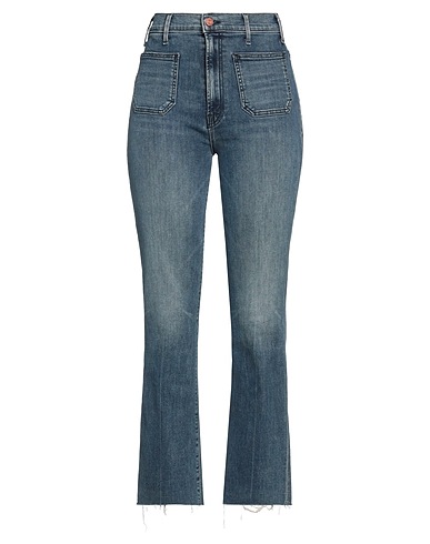 MOTHER Denim trousers Blue 94% Cotton, 5% Polyester, 1% Elastane