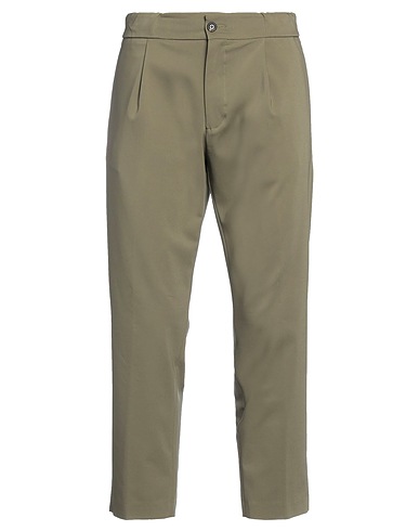 MICHAEL COAL Pantalone Verde militare 63% Cotone, 33% Poliestere, 4% Elastan