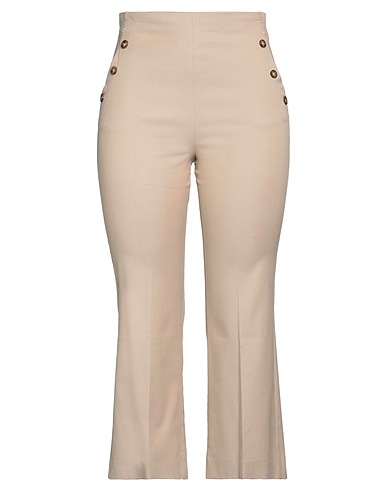 I BLUES Casual trouser Beige 53% Cotton, 46% Viscose, 1% Elastane