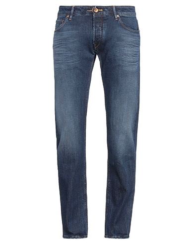 HAND PICKED Denim pants Blue 99% Cotton, 1% Elastane