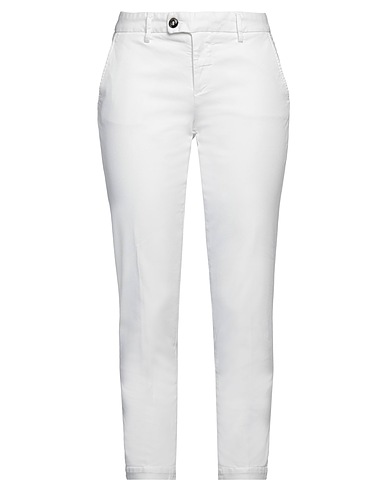 ROŸ ROGER'S Pantalone Bianco 98% Cotone, 2% Elastan