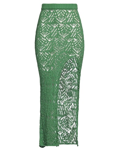 GRETA BOLDINI Long skirt Green 100% Cotton