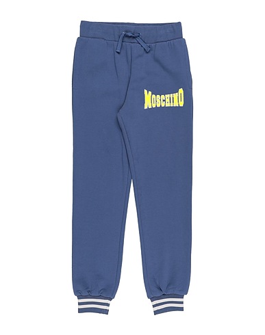 MOSCHINO TEEN Casual trouser Navy blue 100% Cotton, Elastane, Polyester