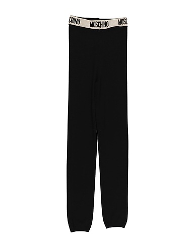 MOSCHINO TEEN Casual trouser Black 90% Viscose, 10% Cashmere, Acetate, Metallic fiber, Polyamide