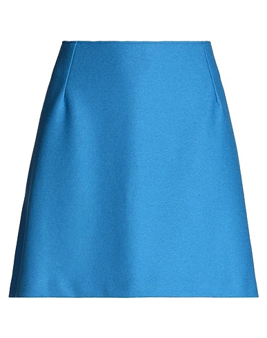 HARRIS WHARF LONDON Mini skirt Azure 100% Virgin Wool