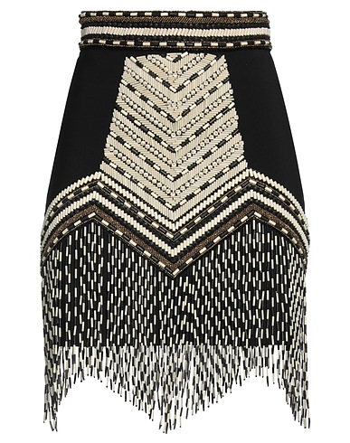ELISABETTA FRANCHI Mini skirt Black 84% Polyamide, 16% Elastane, Plastic, Glass