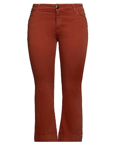SIMONA CORSELLINI Casual trouser Brown 98% Cotton, 2% Elastane