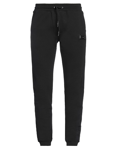 LES HOMMES Casual trouser Black 100% Cotton