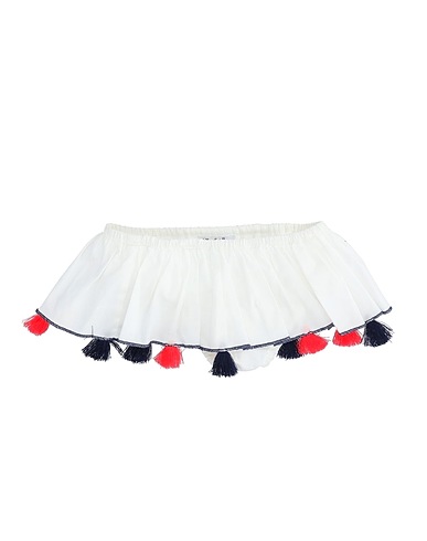 PICCOLA LUDO Gonna Bianco 97% Cotone, 3% Elastan