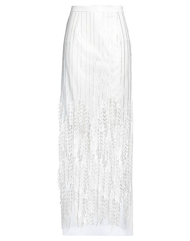 ELISABETTA FRANCHI Long skirt White 100% Polyester