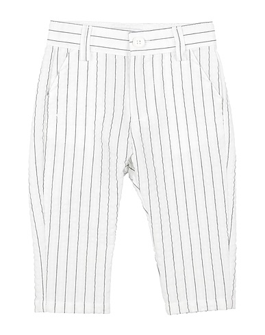 DANIELE ALESSANDRINI Casual trouser White 40% Cotton, 34% Polyester, 26% Polyamide