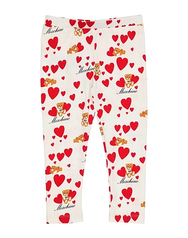 MOSCHINO BABY Leggings Off white 95% Cotone, 5% Elastan
