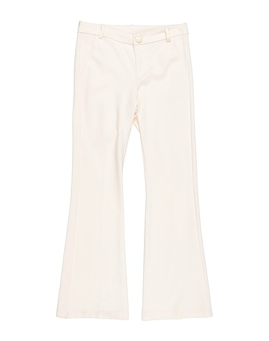 MOSCHINO TEEN Casual trouser Off white 68% Viscose, 27% Polyamide, 5% Elastane, Metallic fiber